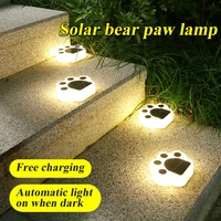 led solar floor light bear claw floor plug light outdoor waterproof garden landscape decorative lighting for path garden light