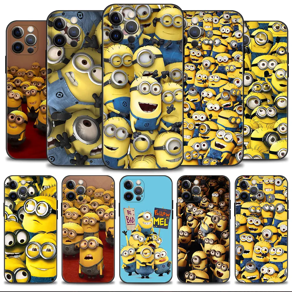 

Phone Case for iPhone 11 13 14 12 Pro Max 7 8 6 6S Plus XR X XS 13mini Cover Black Funda Dave Miniones