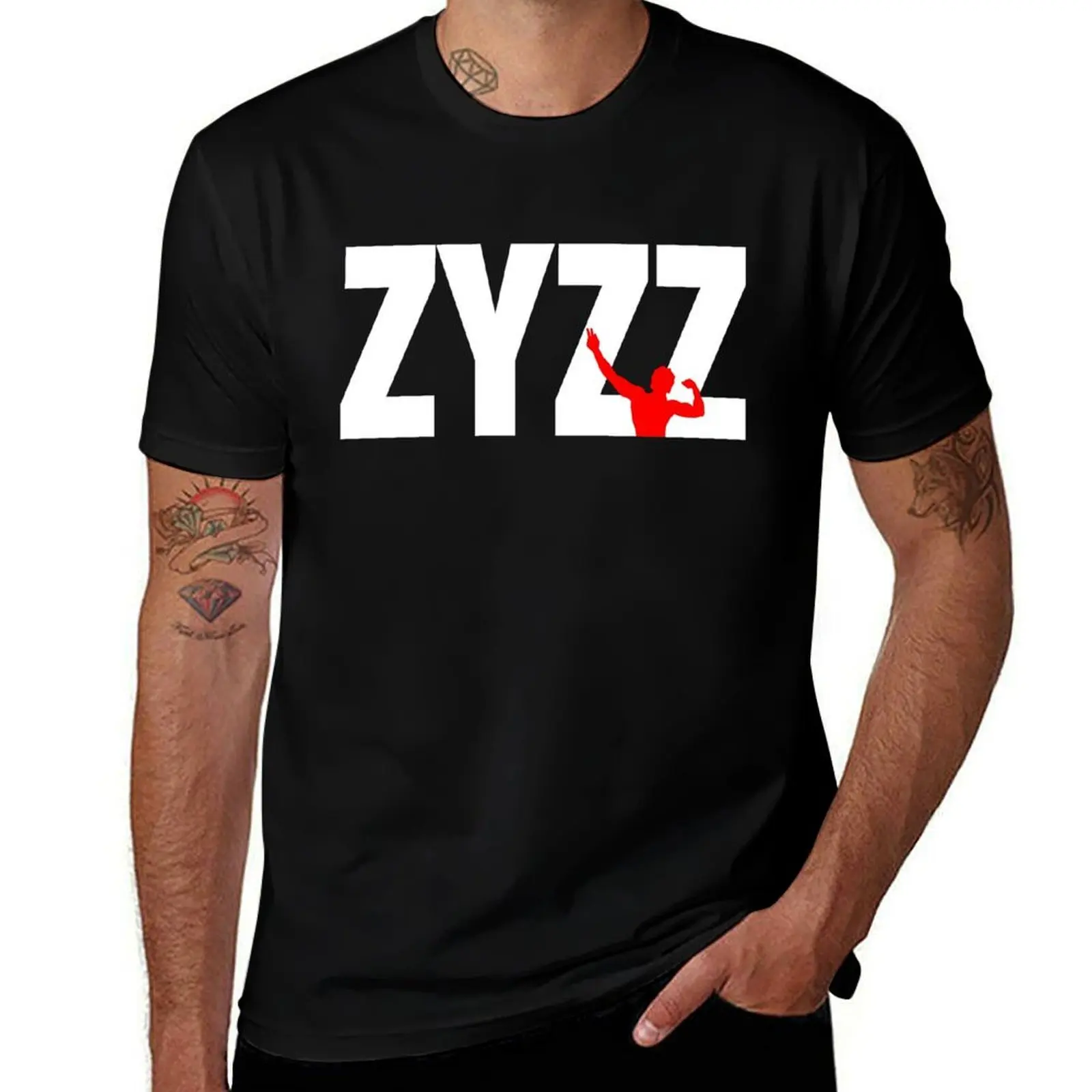 Фото Футболка Zyzz Text Sickkunt Gym Bodybuilding Motivational Aesthetic Veni Vidi Vici Design, футболка большого размера с короткими рукавами, повседневный топ №1