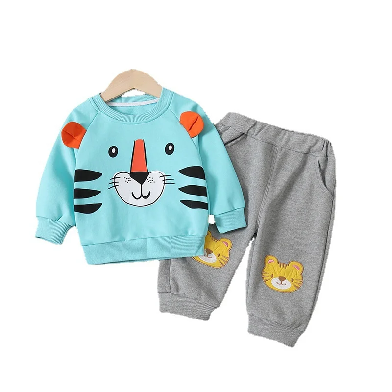 

New Spring Autumn Baby Clothes Fashion Children Boys Girls Cartoon T-Shirt Pants 2Pcs/Set Toddler Casual Costume Kids Tracksuits