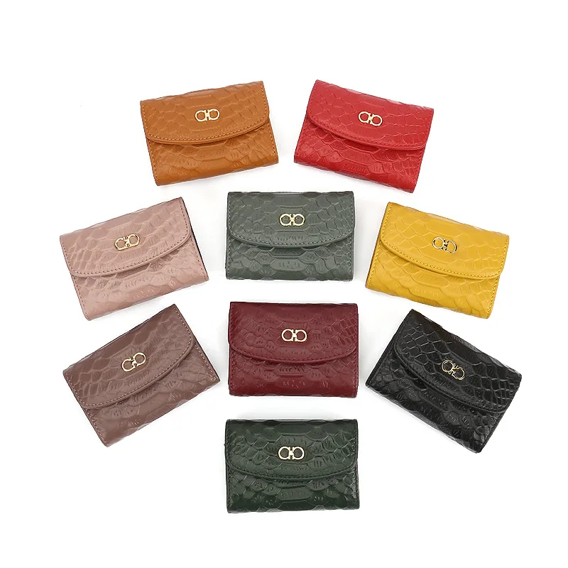 Многофункциональные кошельки из натуральной кожи с узором под змеиную кожу