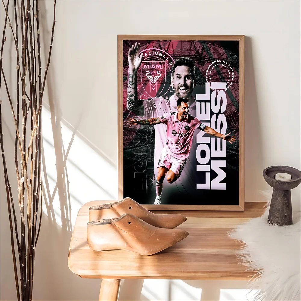 Водонепроницаемая Футбольная Звезда M-Messi HD Качественный Настенный Постер