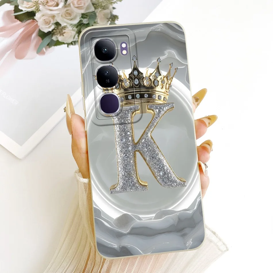 Чехол для телефона Vivo V40 Lite (IDN) с надписью Crystal Crown, мягкий силиконовый чехол-желе для Vivo V40lite 4G 5G (IDN) V2417 (art.: 3920daec494c2) - 3920daec494c2