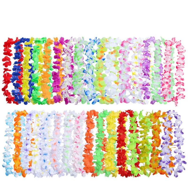 

Hawaiian Leis Floral Necklace for Hula Dance Luau Party, Party Favors Celebrations and Decorations