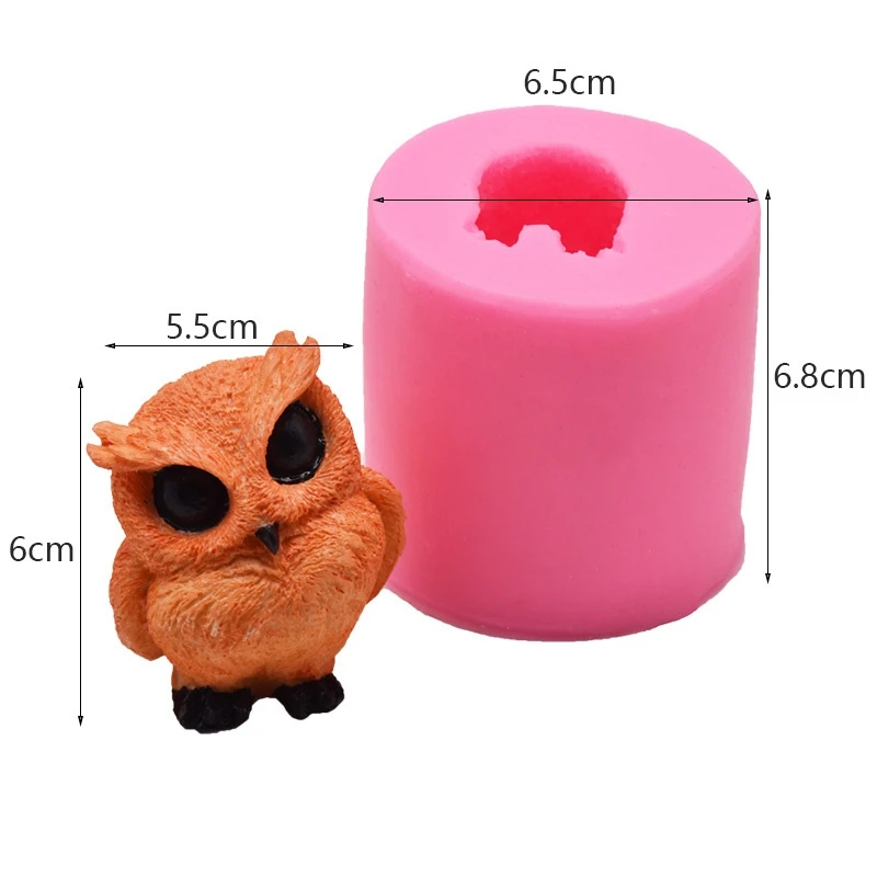 Promotion! Owl Resin Silicone Mold 3D Shaped Candle Moulds DIY Bird Casting Molds Animal Clay - Fondant Mould |
