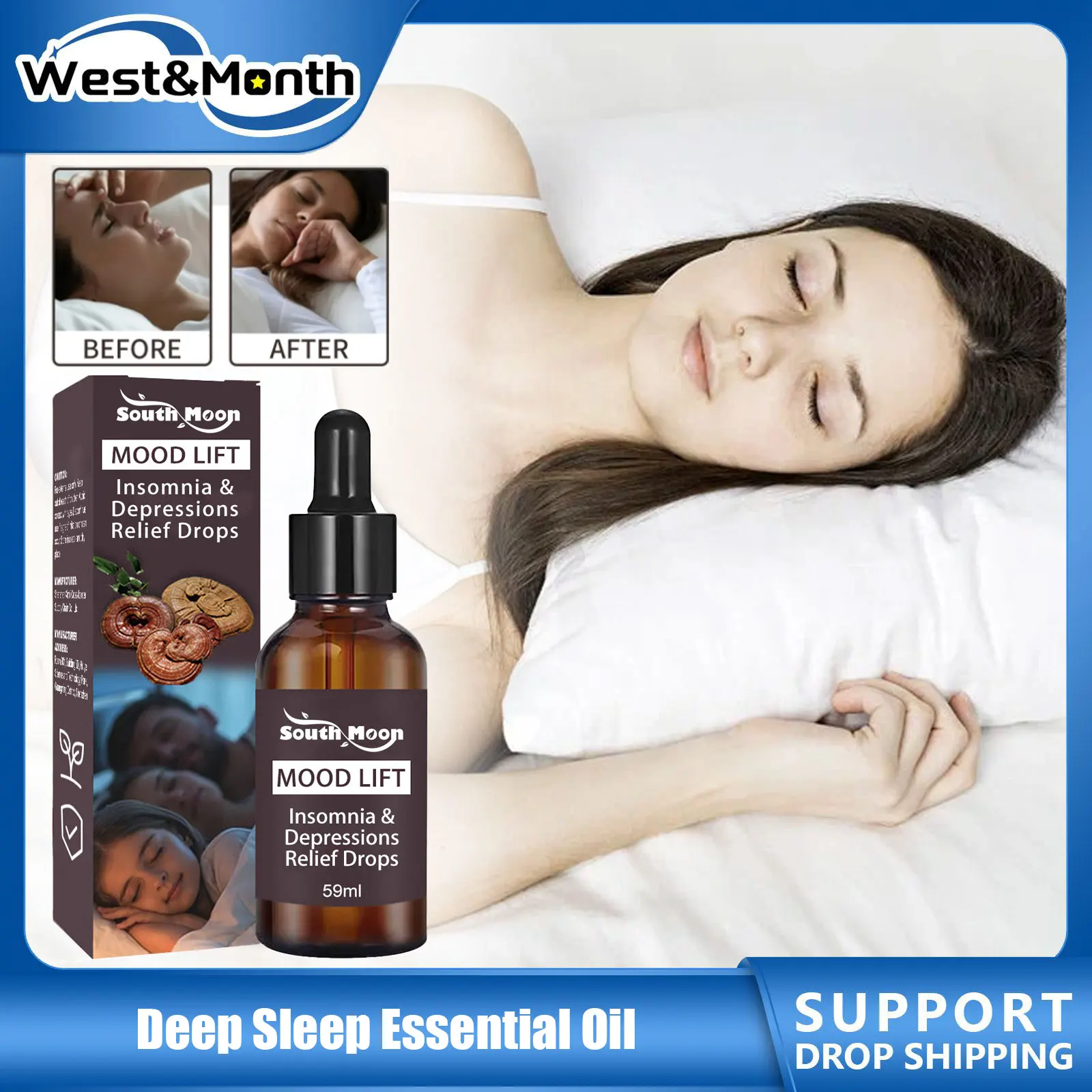 

Deep Sleep Essential Oil Relieve Stress Fatigue Anti Anxiety Soothing Mood Relax Body Improve Insomnia Sleep Aids Massage Drops