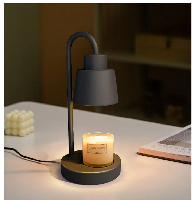 

Mini Electric Candle Warmer Lamp Dimmable Wax Melter Candle Warmer Lamp with Bulb Aromatic Candle Holders for Home Bedroom