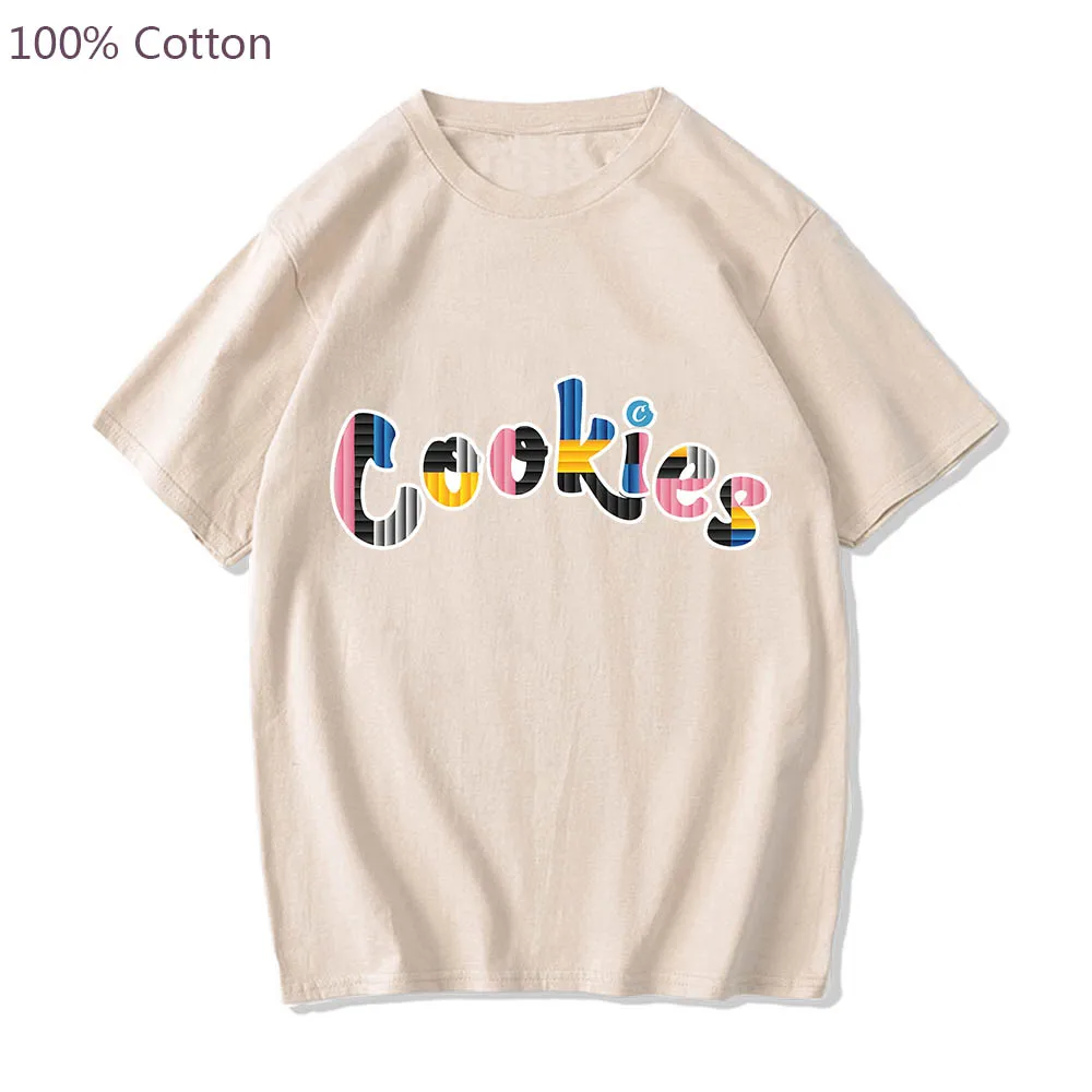 

C-cookies Printed Anime Graphic T-shirts Cute Cartoon Tshirt 100% Cotton High Street Tee-shirt Short Sleeve Men/women T-shirt