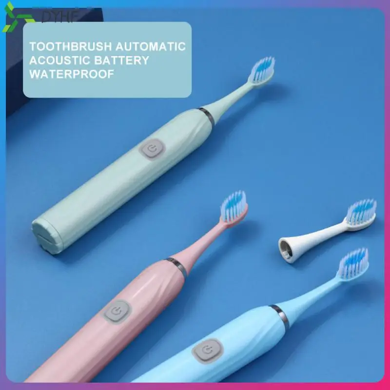 

Электрическая зубная щетка с мягкой щетиной, автоматическая Водонепроницаемая звуковая удобная электрическая зубная щетка на батарейках для взрослых, уход за полостью рта