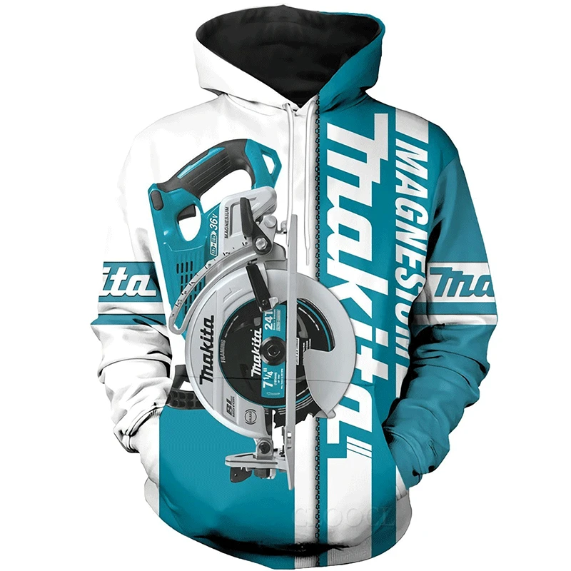

Latest Popular Harajuku Casual Top Drop Shipping Makita Tools 3d Printed Men's Women's Hooded Sweatshirt TOPS