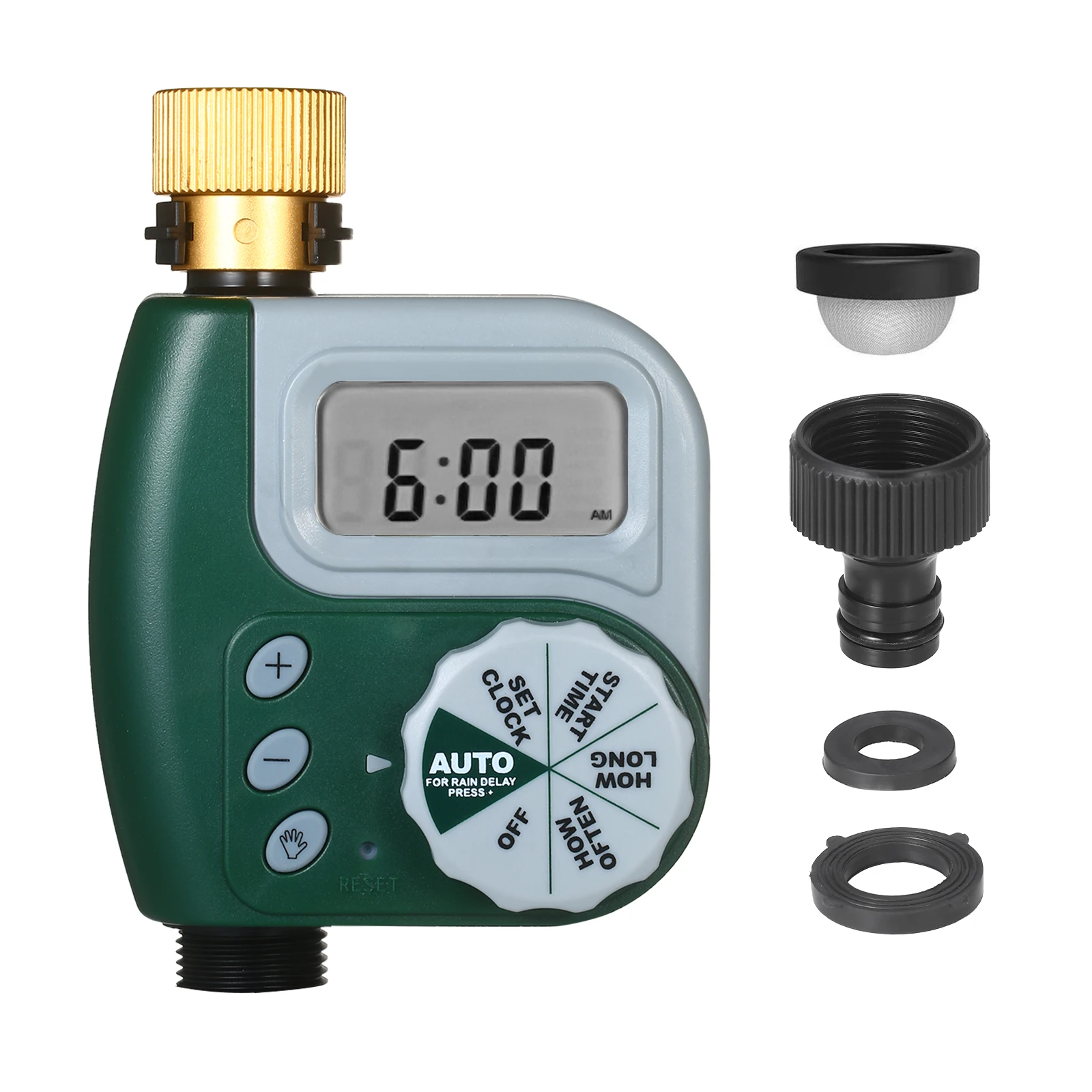 

Programmable Water Timer Faucet Hose Timer Automatic Irrigation Controller with Stainless Steel Filter Garden Watering System