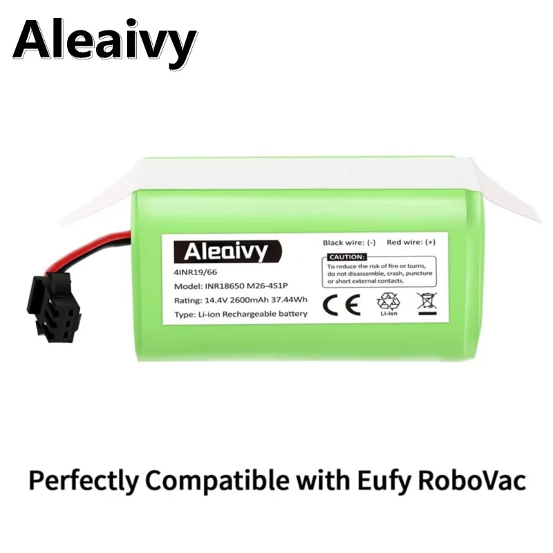 18650 battery pack 14.4V 2.6Ah for Cecotec Conga Excellence 950 1090 Ecovacs Deebot DN621 601 Eufy RoboVac 35C Panda i7 V710