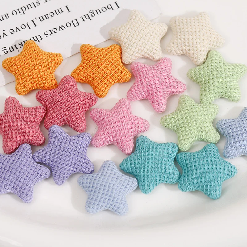 WFFNNKC 10 шт. цветных вязаных звезд украшения с плоской спинкой швейные пуговицы для