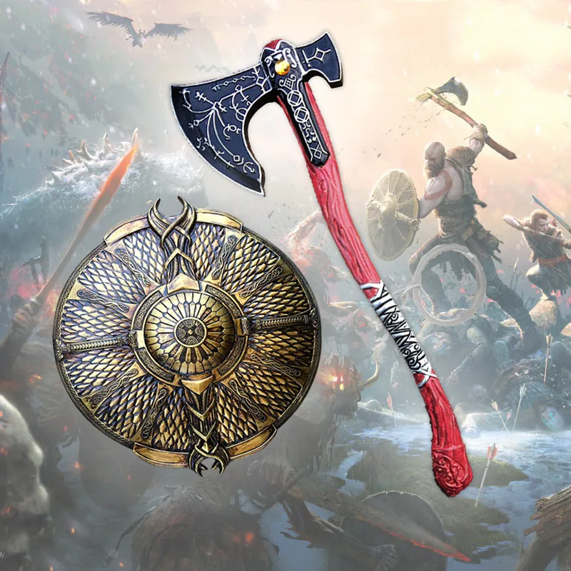 

Бог войны: Ragnarok 68 см защитный щит Кратоса модель оружия высококачественное оружие из стекловолокна нож для косплея Катана Меч детская игрушка