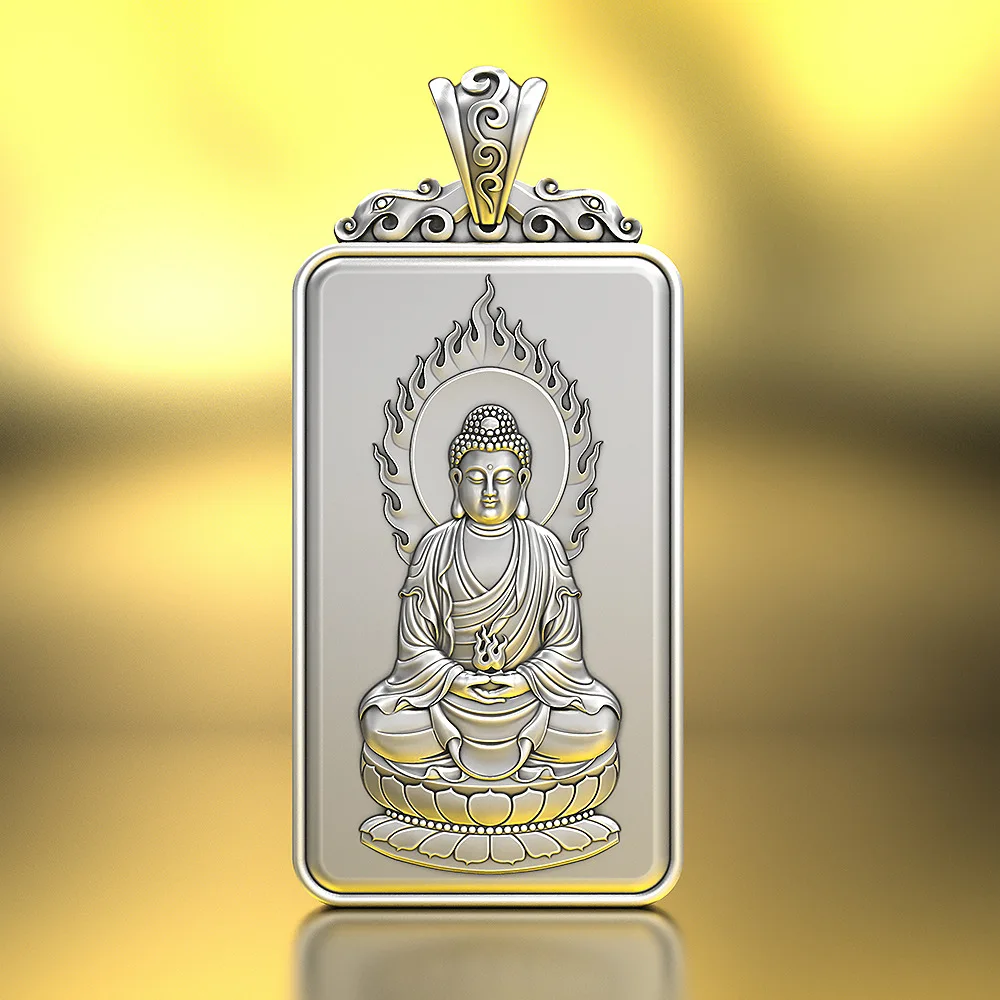 

Thousand-handed Avalokitesvara Buddha Pendant Men's Aggressive Personality Manjusri Zodiac Retro Necklace
