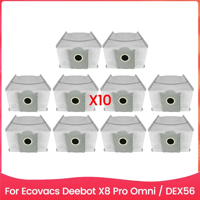 Фото Комплект из 10 пылесборных мешков STER для роботов-пылесосов Forecovacs Deebot X8 Pro Omni/DEX56, сменные №1