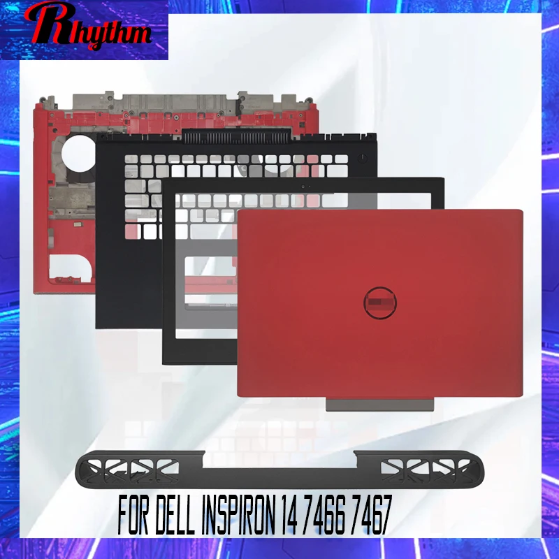 

NEW Laptop LCD Back Cover/Front Bezel/Palmrest/Bottom Base /Door Cover For DELL Inspiron 14 7466 7467 Notebook Cover Red 0ND6K6