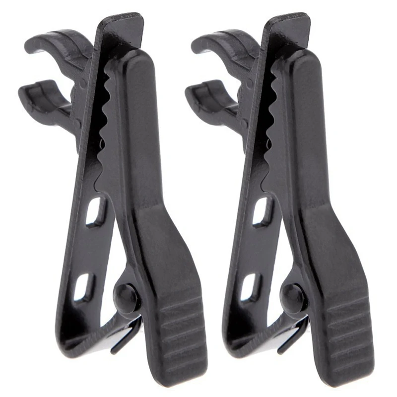 

8 X Miniphone Lapel Tie Clip For Lapel Lavalier Mic (Black)