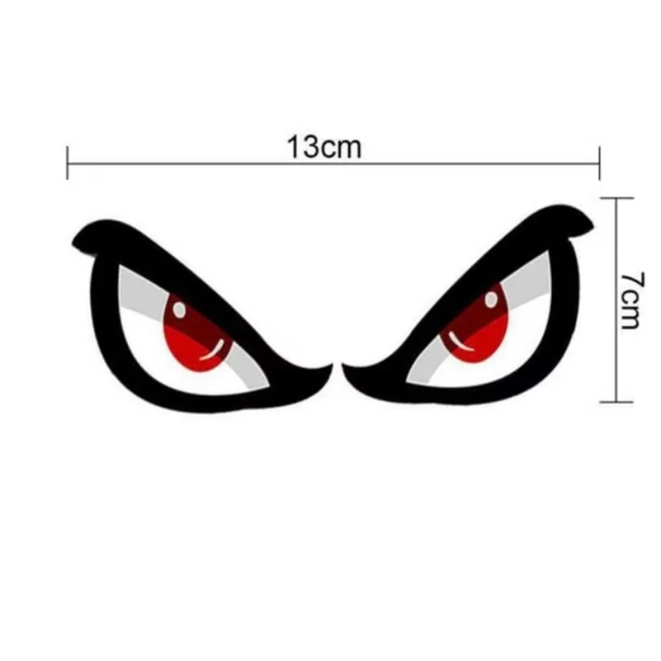 1 шт. крутая 3D таинственные глаза акулы автомобильная наклейка красное злое