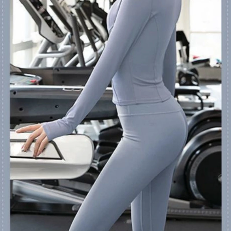 3Pieces Women's Yoga Long Sleeve Set Fitness Sportswear Gym Clothing Crop Top High Waist Leggings Tracksuit Workout Activewear