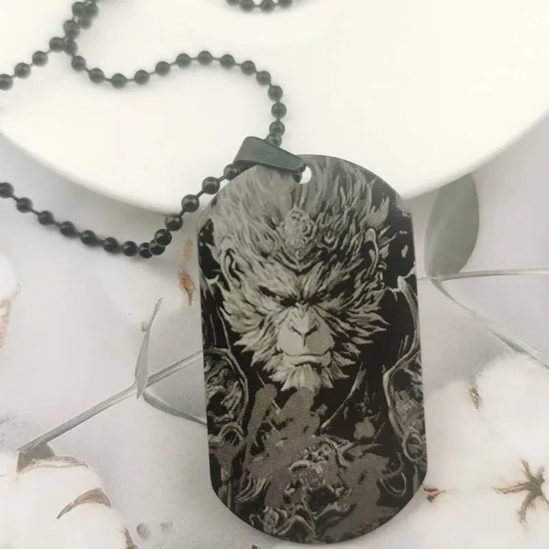 Черное ожерелье Wukong с мифом Новые Подвески мультяшным рисунком украшения ручной
