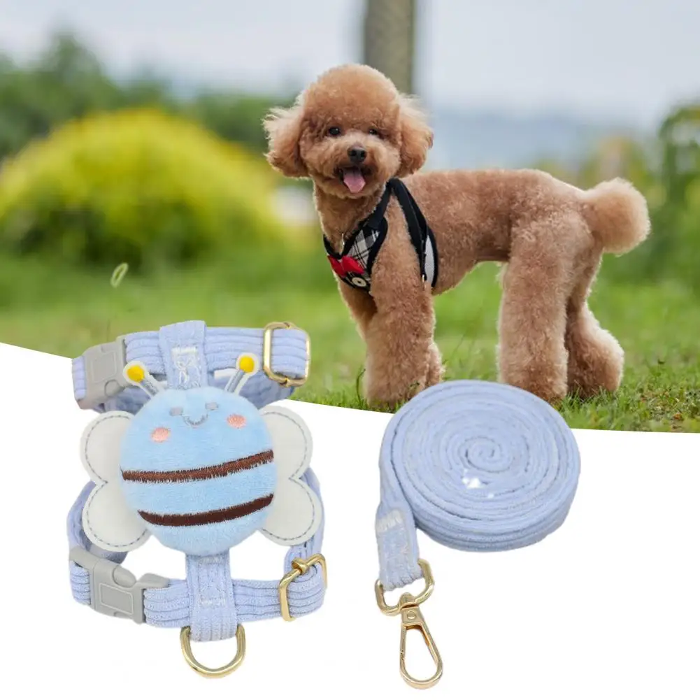 

1 Set Pet Harness Quick Release 360-Degree Rotating Buckle Escape-proof Dog Traction Rope Comfort Pet Vest Set Pet Supplies