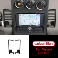 for nissan 350z 2006 2009 2pcs real carbon fiber central air vent sticker trim car interior accessories car interior supplies