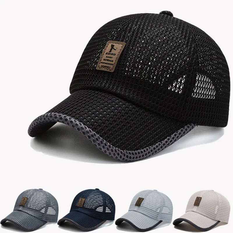

Summer Breathable Cap Sun Protection Hats Korean Style Unisex Baseball Caps Outdoor Sporting Supplies