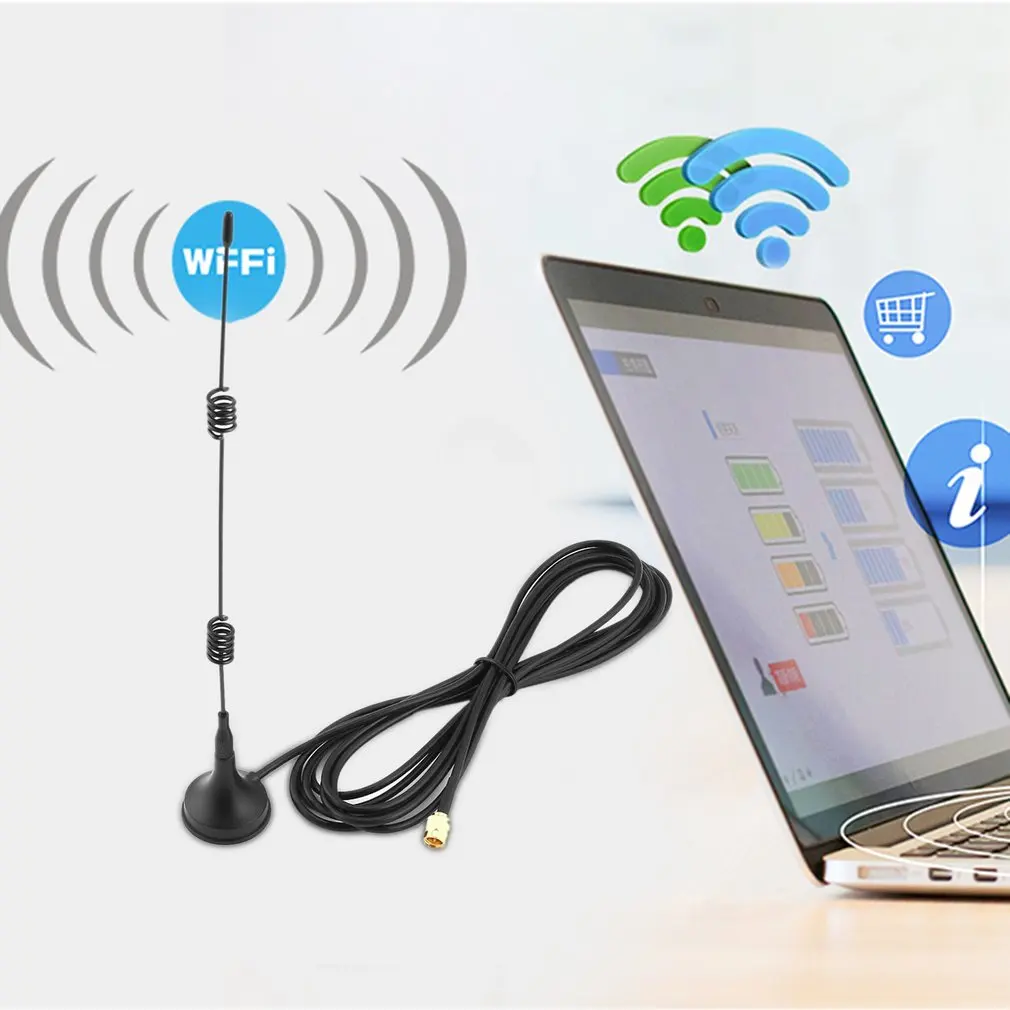 

Антенна Wi-Fi роутер с магнитным основанием, 2,4/5,8 ГГц