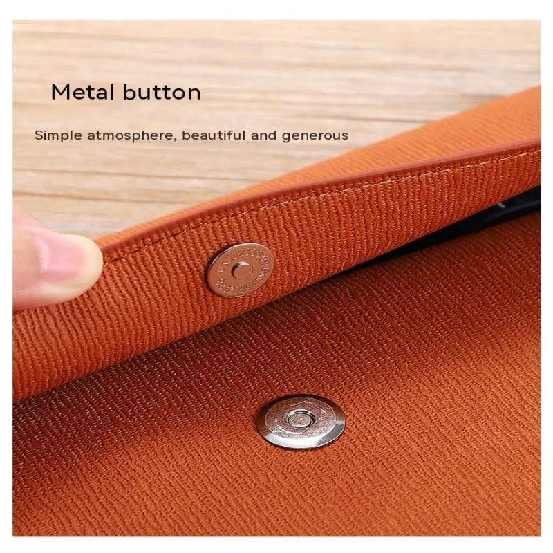 2023 NEW A4 File Information Bag Large Capacity Magnetic Buckle Simple Waterproof Business Office Storage Can Print LOGO