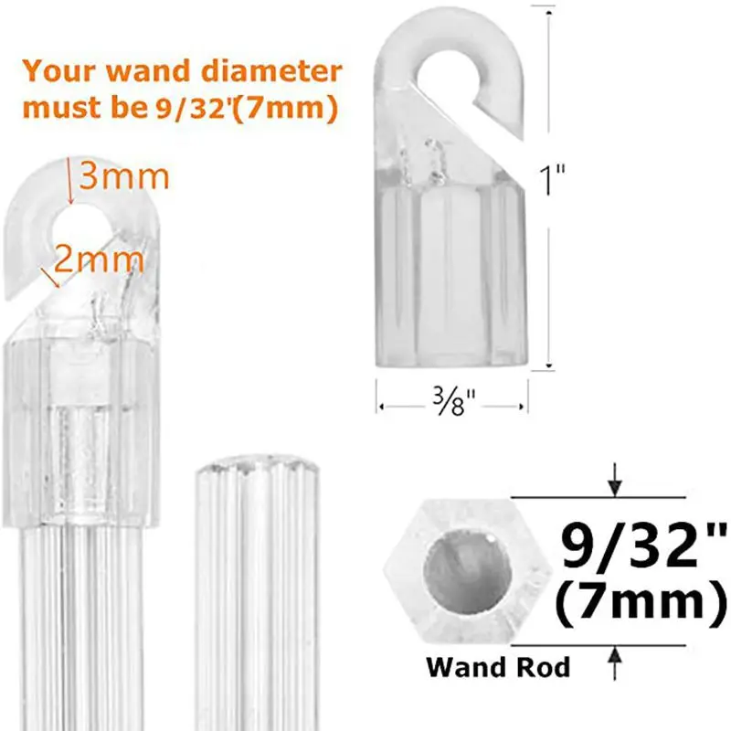 

10PCS Wand Connector For 7mm Hex Wand Blinds Aluminum Venetian Blinds Plastic Components Vertical Shutter Pull Rod Accessories