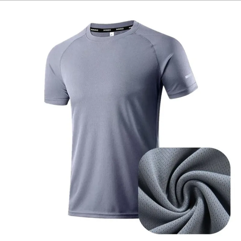 Summer Ice Silk T-shirt Men's Cold Short Sleeve O-neck Stretch Quick-drying Breathable Sports Shirt Men Autumn Long Sleeves Top