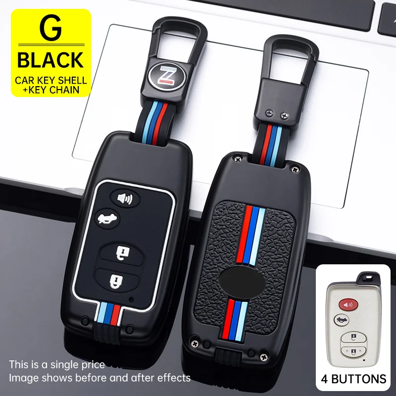 

Car Key Case Cover bag For Toyota Land Cruiser Prado 150 Camry Prius Crown Keychain Holder Accessories Car-Styling Holder Shell