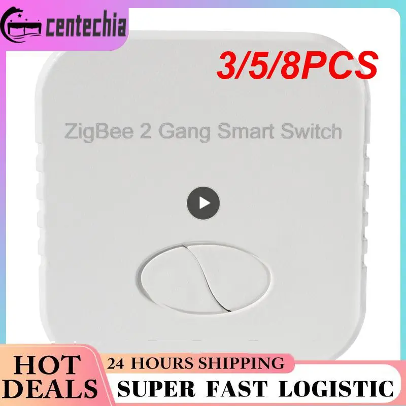 

3/5/8PCS Work With Alexa Google Home Tuya Switches 2 Gang Relay Module Remote Control Zigbee 3.0 Smart Switch Smart Home