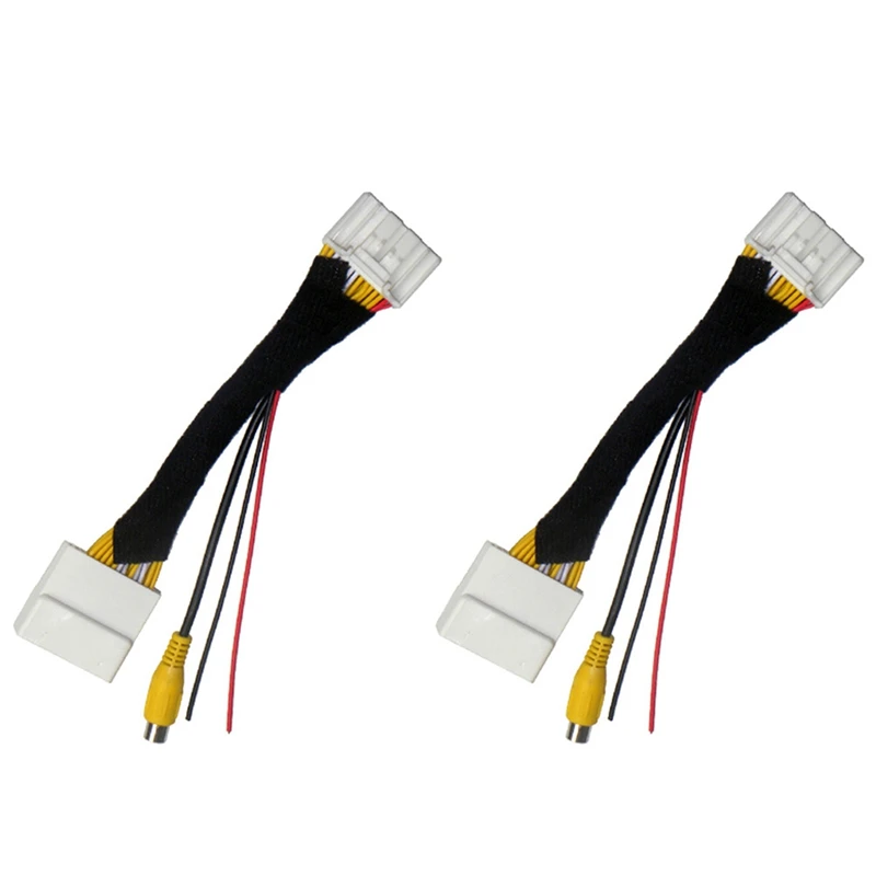 

2x28 контактов Автомобильная RCA видеокамера заднего вида, преобразователь кабеля, адаптер для Mazda 2 3 6 CX-5 Demio Axela Roadster Miata