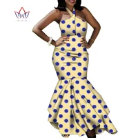 dresses for women 2022 luxury designer traditional african fashion halter clothes slim fit ladies elegant floral gowns wy10003