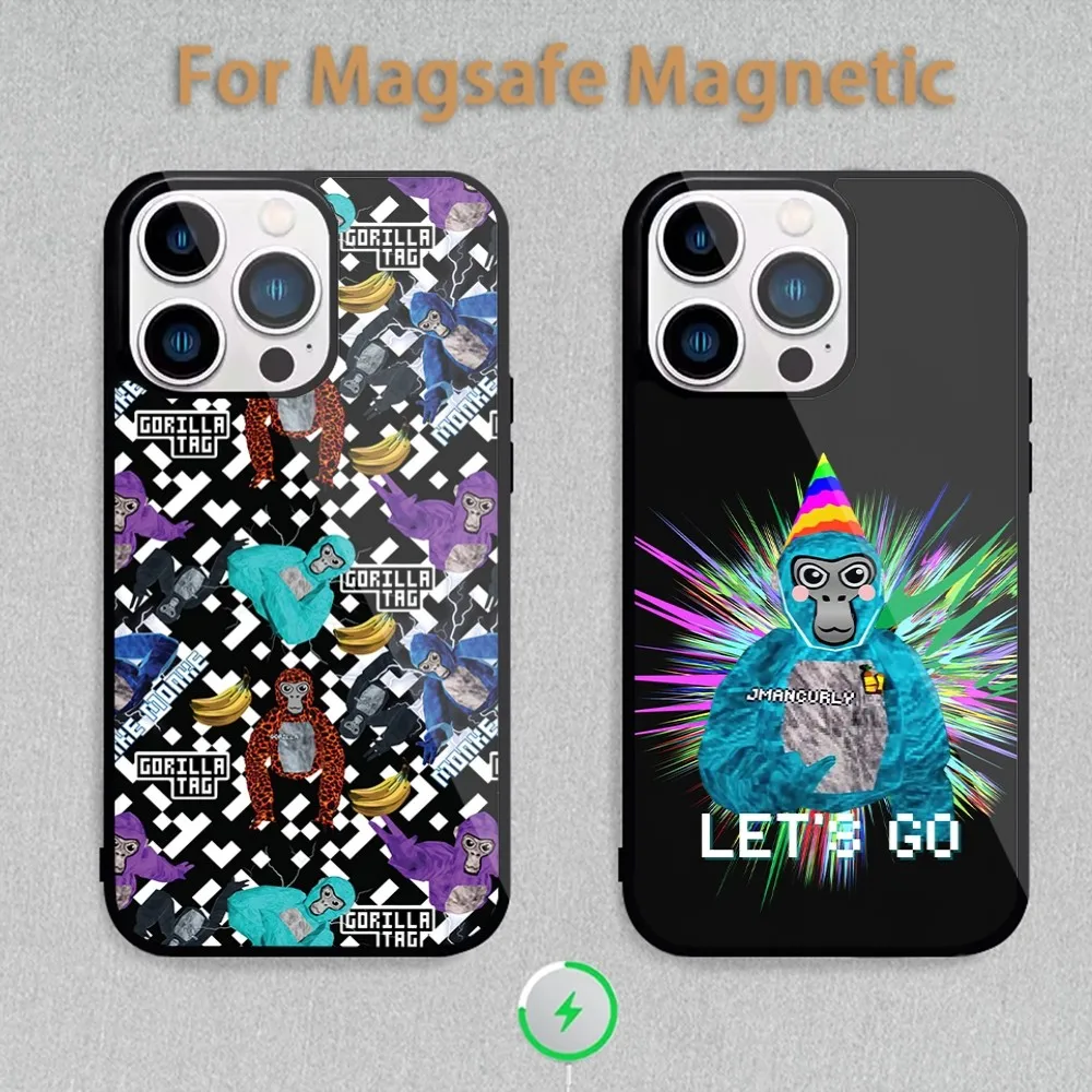 Чехол для телефона G-Gorilla T-Tag J-Jmancurly M-Monke магнитной индуктивной зарядки iPhone 11 12 13 14 15