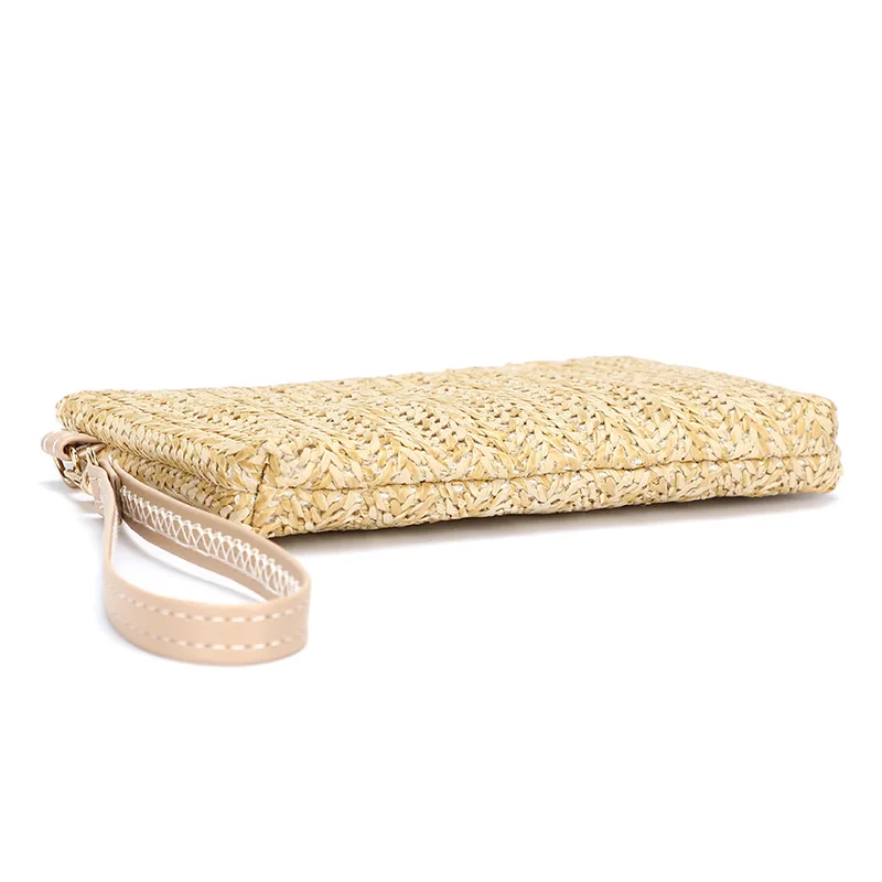 Fashion Women Bohemian Woven Clutch Bag Casual Beach Small Handbag Coin Purse Summer Phone Bag Wallet Card Holder