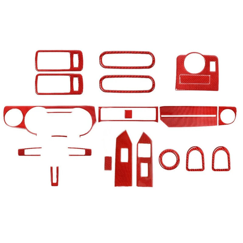 

Carbon Fiber for Ford Mustang 2009-2013 Interior Accessories Decorative Cover Trim Kit 22PCS