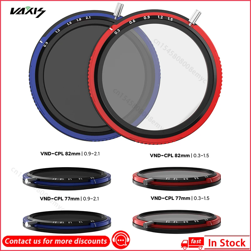 

Vaxis 0.3-1.5 0.9-2.1 Adjustable Filter 77mm 82mm VFX VND-CPL Polarizing Micro SLR Camera Gear for Nikon for Canon Fuji for Sony