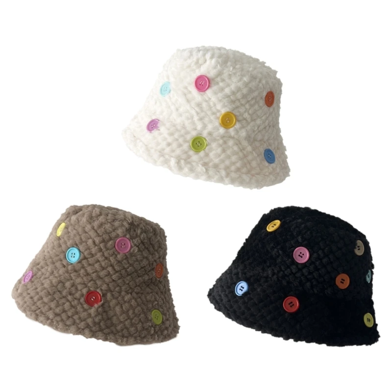 Женская зимняя шляпа-ведро теплая плюшевая рыбацкая кепка повседневная