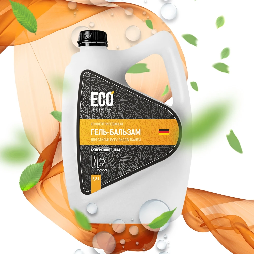 Концентрированный гель-бальзам для стирки всех видов тканей ECO-Premium 2 8л. | Dish Soap