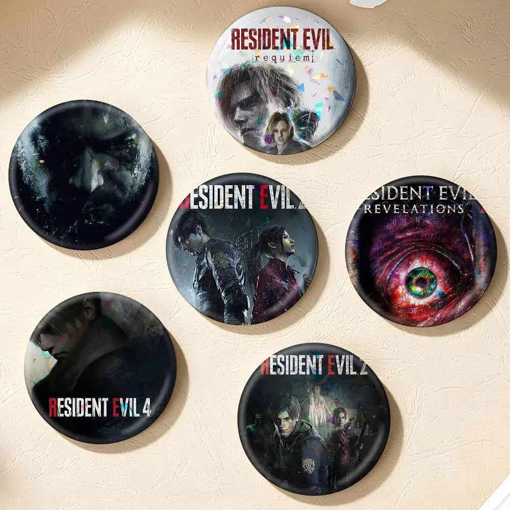 Фото Пин-значок/брошь Resident Evil (75мм, 58мм, 44мм, 25мм) для рюкзаков, головных уборов, аксессуаров, игрушек №1