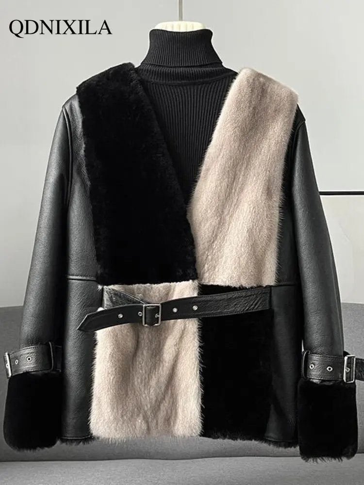 Faux Fur Coat Sheepskin Fur Women Lamb Fur Short Thickened Jacket Women's Fur Coat Women Jacket New In Outerwears Fur Jacket