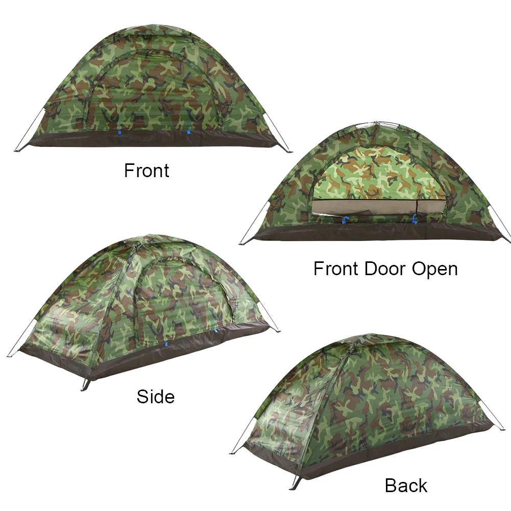 

Туристическая палатка на 1-2 человек, сверхлегкая камуфляжная Защита от солнца, для сада, походов, отдыха на открытом воздухе, кемпинга, водонепроницаемая
