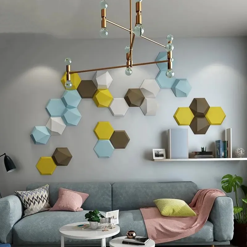 

Background decoration living room headboard three-dimensional wall stickers bedroom tatami