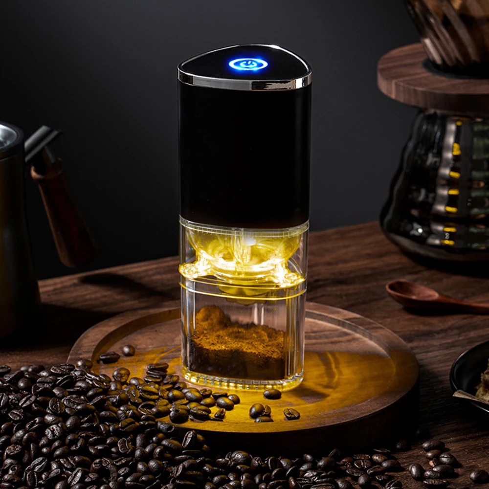 

Coffee Electric Grinder Camping Portable USB Rechargeable Bean Grinder Household Fully Automatic Coarse Fine Adjustable Blender