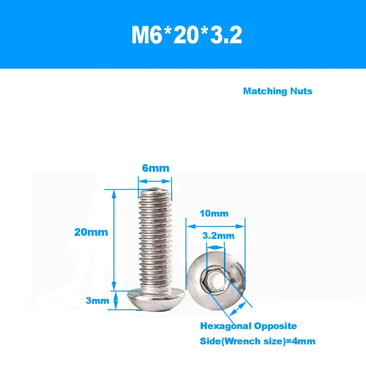 

M4 M5 M6 M8 M10 M12 Нержавеющая сталь 304, круглая головка/пластинчатая головка, шестигранный полый винт, полый болт, маска, резьба