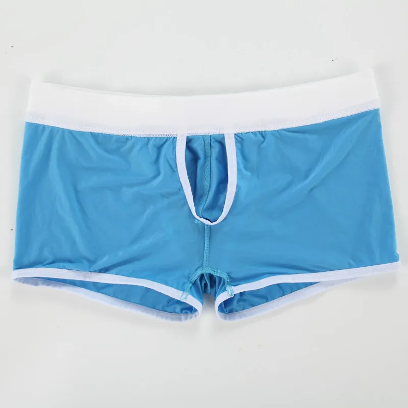 

Aibc Big Pouch Bulge Enhancer Mens Underwear Boxer Shorts Penis Hole Ice Silk Sexy Panties Ball Hammock Open Crotch Boxershorts