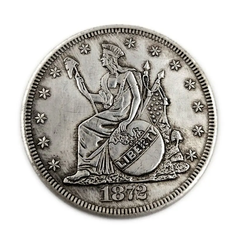 Копия копии 1872 сидя свобода щит &amp Орл половина доллара шаблон Монета КОПИЯ